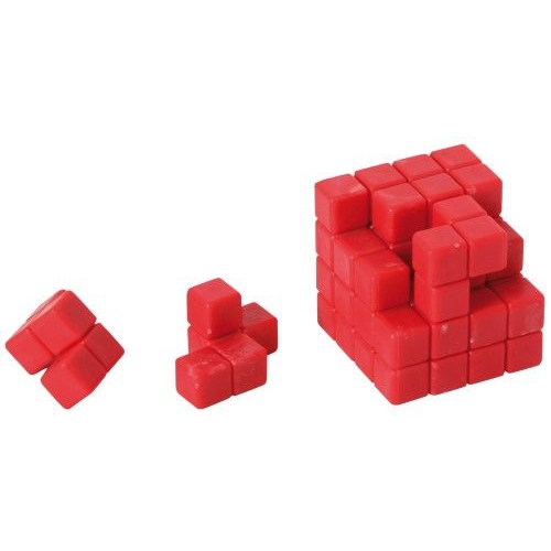 Abraxis 3D Puzzle Würfel Geduldsspiel Rätsel rot 